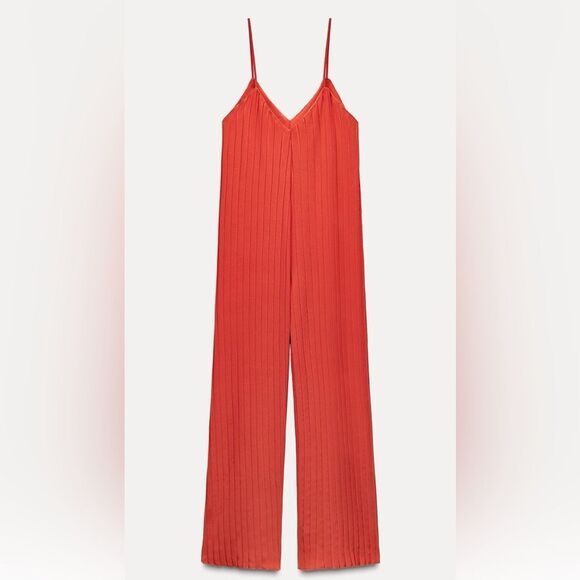 Zara long pleated jumpsuit - Picture 6 of 7